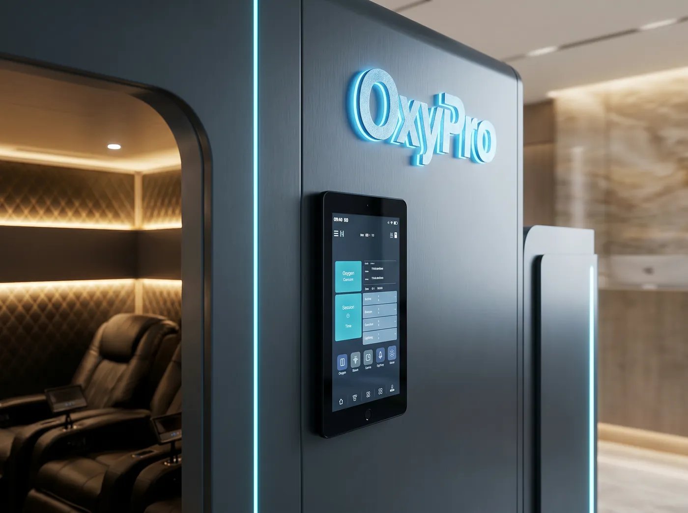 Larger multi-seat OxyPro chamber with additional recliners